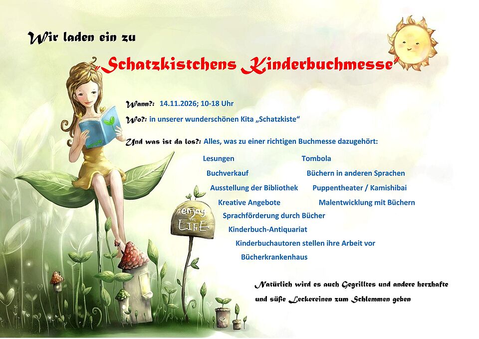 Einladung zur Kinderbuchmesse Schatzkiste